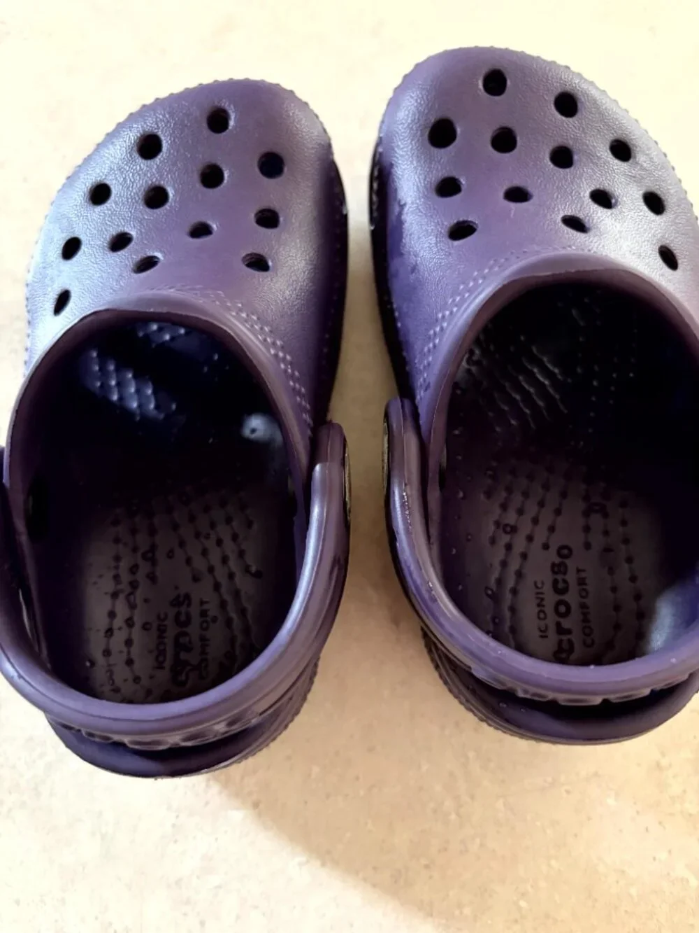 Classic Crocs Toddler Size C5 Dark Purple Iconic Crocs comfort